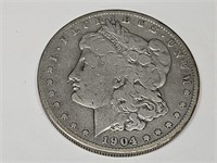 1904 S   Silver Morgan Dollar  Coin