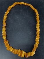 Amber? necklace, 28" length