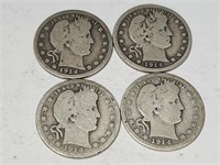 1914 Silver Barber Quarters