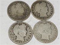 1898 Silver Barber Quarters