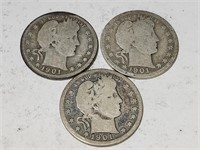 1901 Silver Barber Quarters