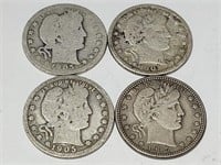 3- 1905 Silver Barber Coin  &  1-   1915 Coin
