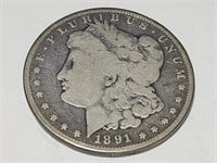 1891 Morgan Silver Dollar   Carson City