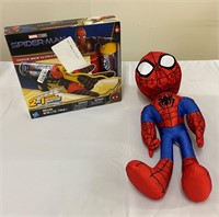 OPEN BOX Spider-Man Talking Plush & Web Slinger