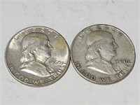 2-   1960 D     Ben Franklin Half Dollars