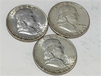 3-   1960 Ben Franklin Half Dollars