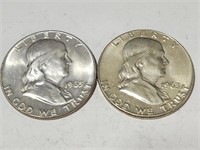 2-   1963 Ben Franklin Half Dollars