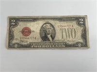 1928 F Red seal $2 note