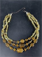 Layered necklace with tiger eye