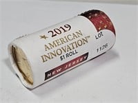 2019 American innovation Coin Roll New Jersey  $25