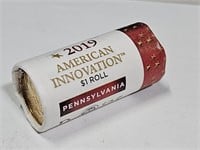 2019 American Innovation Coin Roll Penn.   $25