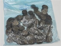 Bag of 1954 S Wheat Pennies