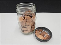 Jar of Copper Penny Blanks