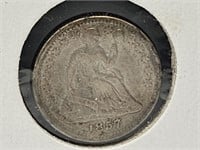 1857 No Arrows Half Dime Silver Coin