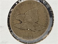 1858 Flying Penny Coin