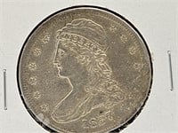 1837 Silver Gapped Bust Half Dollar Coin