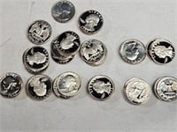 53 Clad Proof Quarters & 1 Reg Quarter Coin