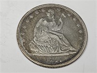 1877 S  Liberty Seated Silver Half Dollar Coin