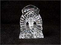 Cz Clear Perfume Bottle w/ Geometric Large Top