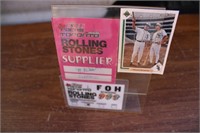Rolling Stones Concert Ticket Stub & Baseball Card