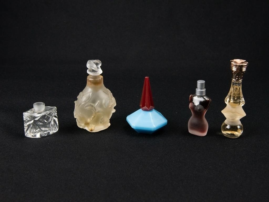 Lot of 5 Miniature Perfume Bottles