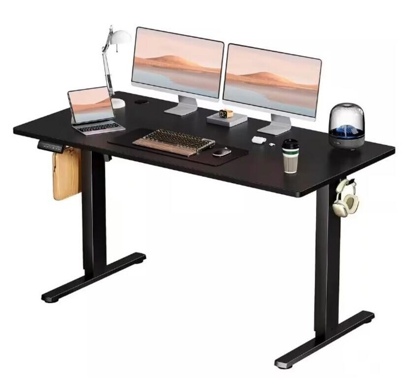 55 in. Black Electric Standing Computer Desk