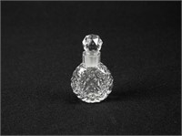 Cz Miniature Clear Perfume Bottle and Top