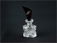 Clear Perfume Bottle and Black Asymetric Top