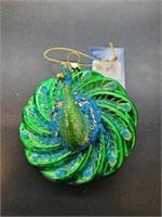 Peacock Christmas ornament
