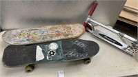 Skate Boards set of 2 1 Scooter