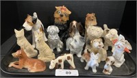 Cute Scottie, Collie, Shepherd Dog Figurines.