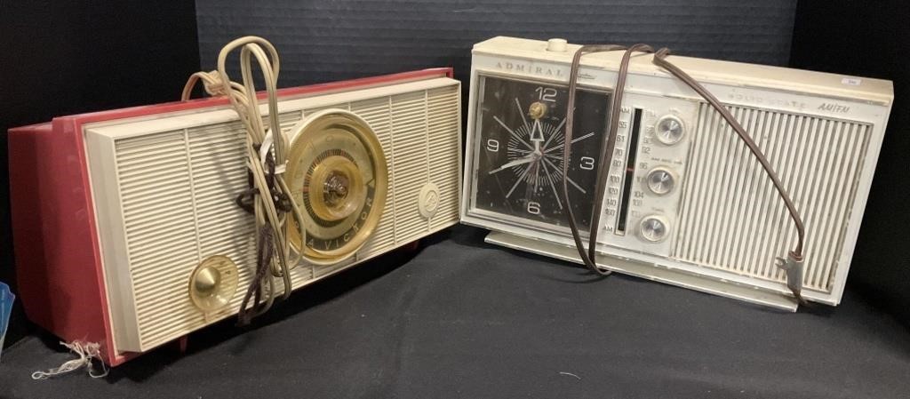 Admiral Solid State, RCA Victor Clock Radios.