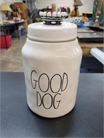 Dog treat canister