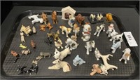 Cool Wood, Porcelain, Plastic Dog Figurines.