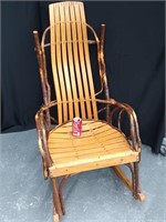 Adirondack Twig and Hickory Rocking chair look at