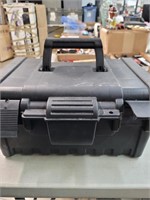 Black plastic tool box