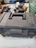 Black plastic tool box