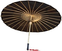 AEAOA Plain Bamboo Cloth Parasol Umbrella