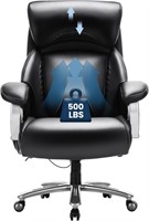 COLAMY Big and Tall Office Chair, Black