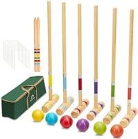 ApudArmis Six Player Croquet Set with Bag
