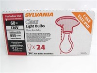 SYLVANIA CLEAR LIGHTBULBS 24 PACK