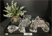 Glass Animal Paperweights, Decorative Ceramic