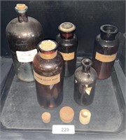 Early Pharmaceutical Glass Bottles.