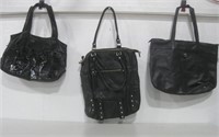 Three Black Purses/ Shoulder Bags See Info