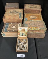 Vintage Cigar Advertising Boxes.