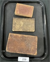 (3) Early 19th Century Leather Bound Books.