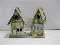 Two 9.25" Bird Houses Observed Wear
