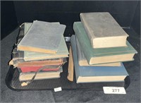 Vintage English & Latin Dictionary & Bibles.