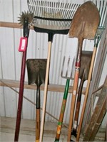 variety of lawn tools