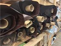 Lot of 15 Assorted Rolls of Artificial Leather